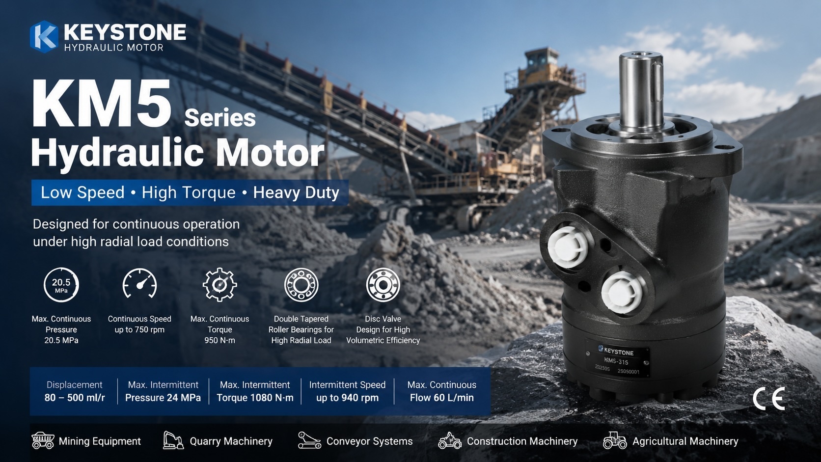Latest company blogs about KM5 Silnik hydrauliczny w sprzęcie górniczym: zarządzanie dużym obciążeniem promieniowym i zapewnienie stabilności systemów napędowych przemysłowych we Włoszech